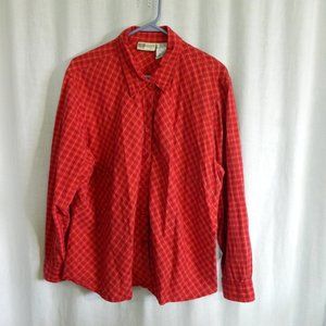 Womens Blouse Button Down 22W/24W Red